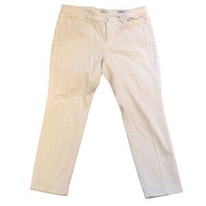 White House Black Market Slim Ankle Pants Beige Women's Size 12R